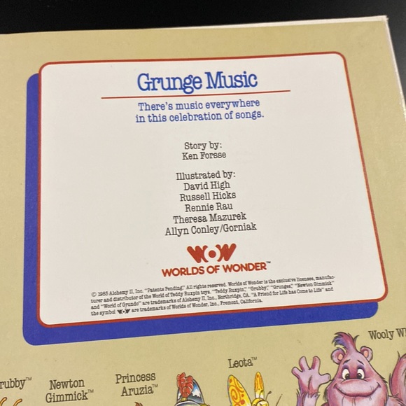 Vintage | The World of Teddy Ruxpin: Grunge Music by Ken Forsse - Hardcover Book - Picture 5 of 9